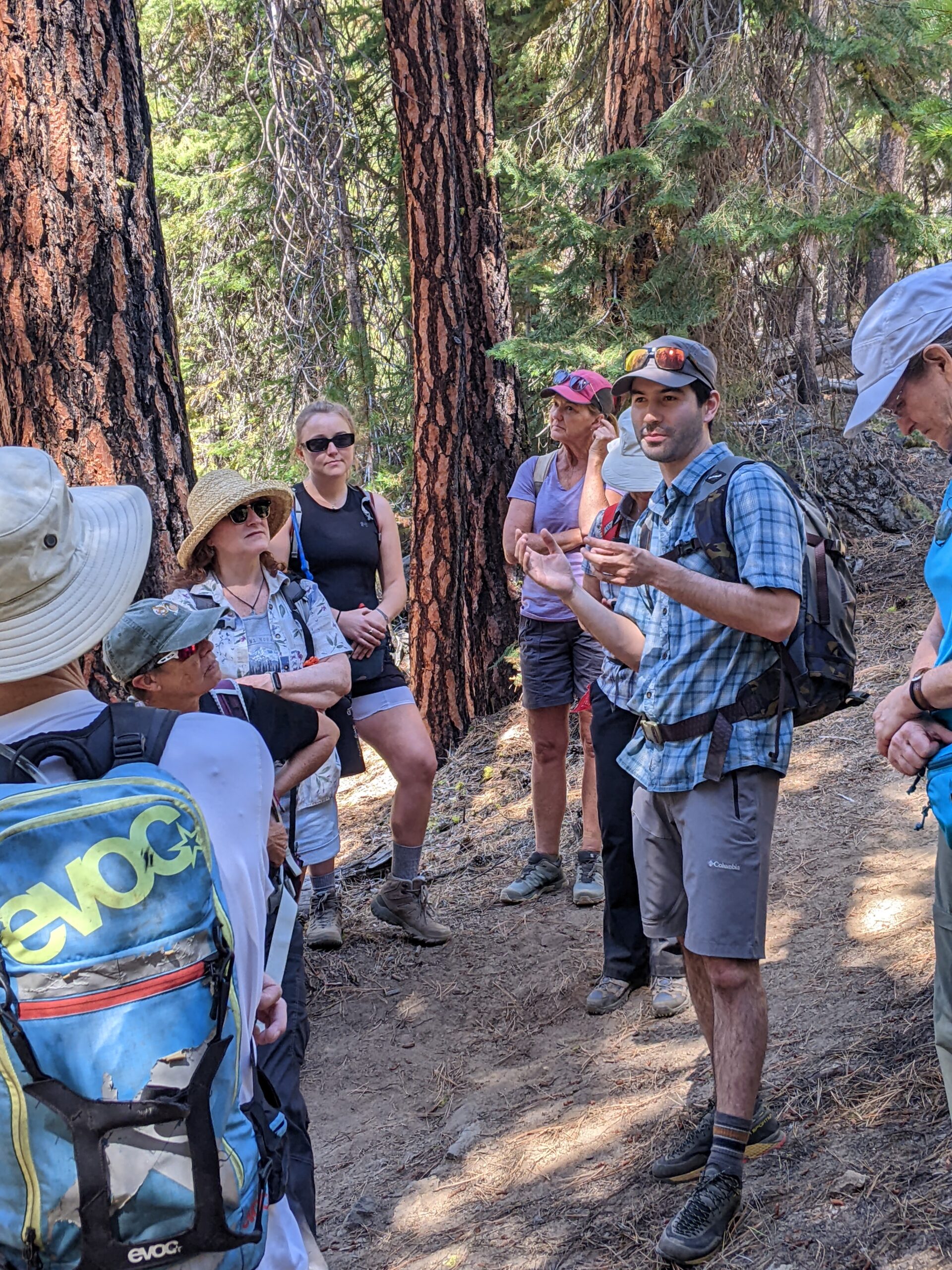 Sami Godlove leading a hike